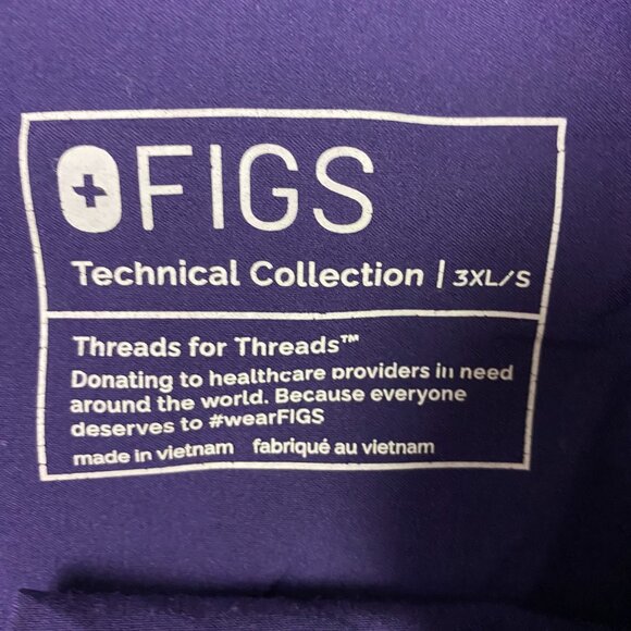 Figs Scrub Set Men's XXL Leon Top and 3XL/S Tansen Jogger Pants Purple - Picture 13 of 16